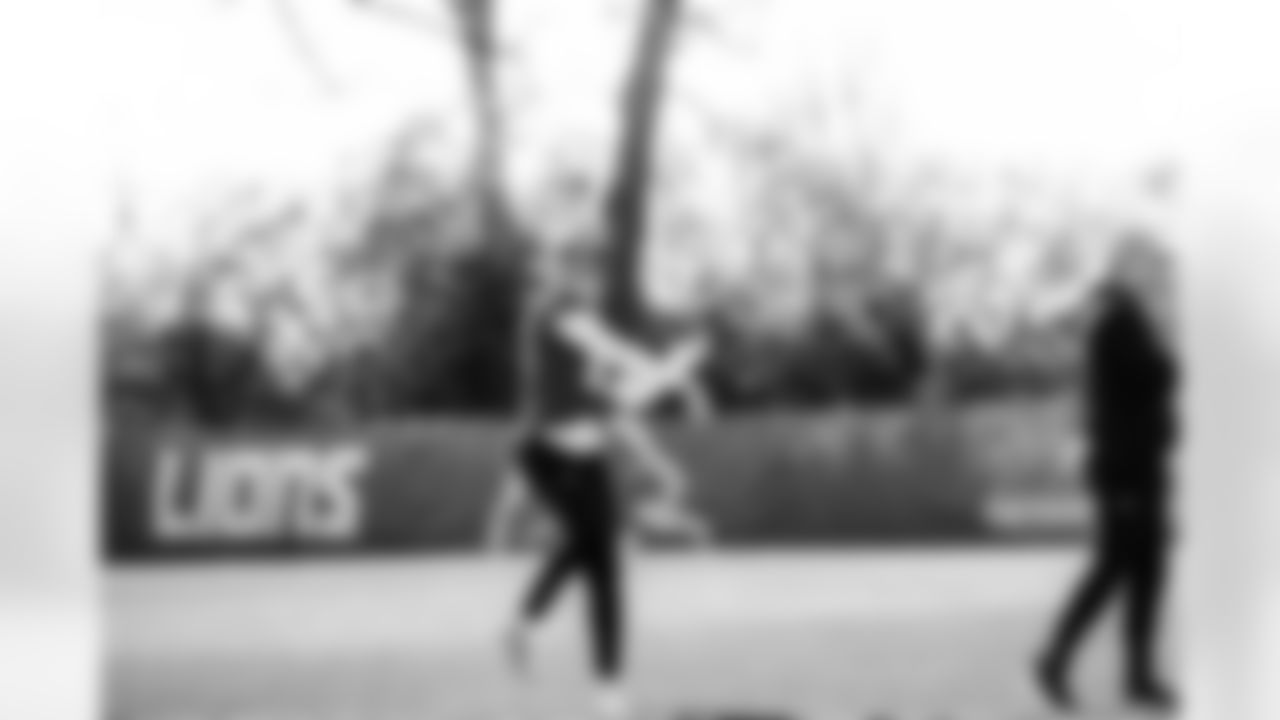 Detroit Lions quarterback Jared Goff (16) during practice at the Meijer Performance Center on Nov. 14, 2025 in Allen Park, Mich. (Josh Mandujano/Detroit Lions)