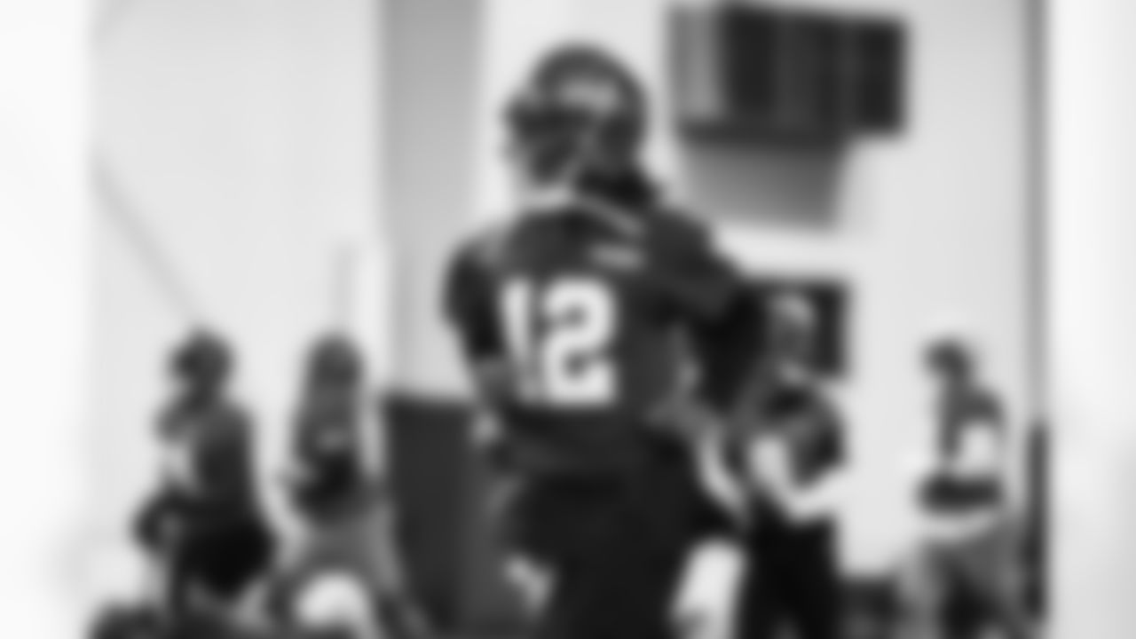Detroit Lions quarterback Teddy Bridgewater (12) during practice at the Meijer Performance Center in Allen Park, MI on January 2, 2025. (Jeff Nguyen/Detroit Lions)