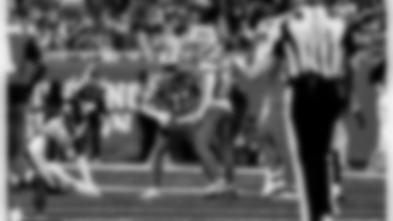 Detroit Lions wide receiver Kalif Raymond (11) and Detroit Lions wide receiver Amon-Ra St. Brown (14) during an NFL football game against the Pittsburgh Steelers on Sunday, Dec. 21, 2025 in Detroit. (Jeff Nguyen/Detroit Lions via AP)