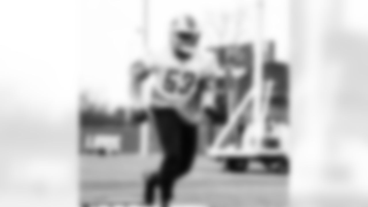 Detroit Lions defensive lineman Charles Harris (53) during practice at the Lions training facility in Allen Park, MI on December 8, 2023. (Jeff Nguyen/Detroit Lions)