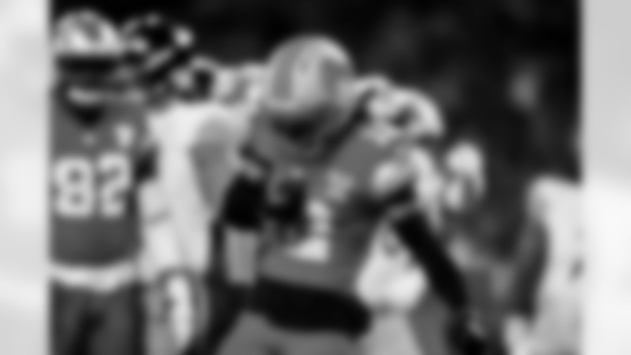 Detroit Lions safety Thomas Harper (12) during an NFL football game against the Pittsburgh Steelers on Sunday, Dec. 21, 2025 in Detroit. (Jeff Nguyen/Detroit Lions via AP)