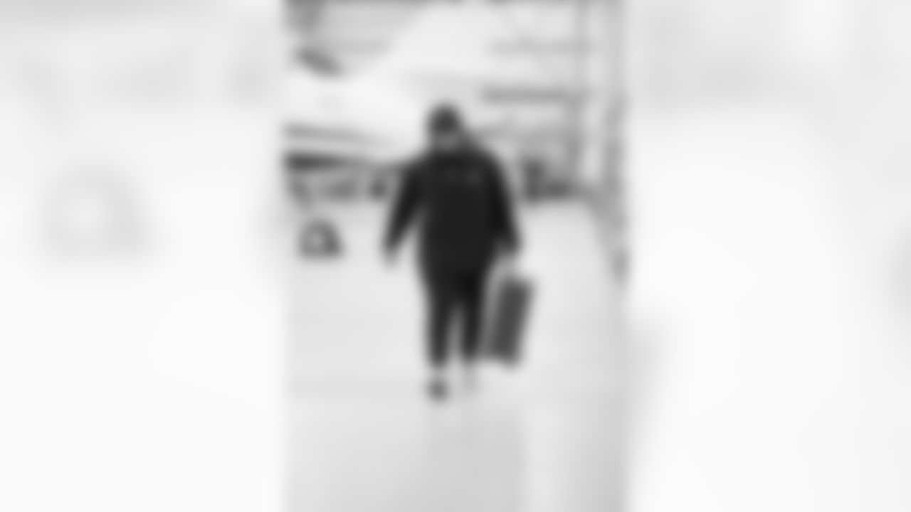 Detroit Lions defensive lineman Roy Lopez (51) travels to Los Angeles on Nov. 13, 2025. (Jeff Nguyen/Detroit Lions via AP)