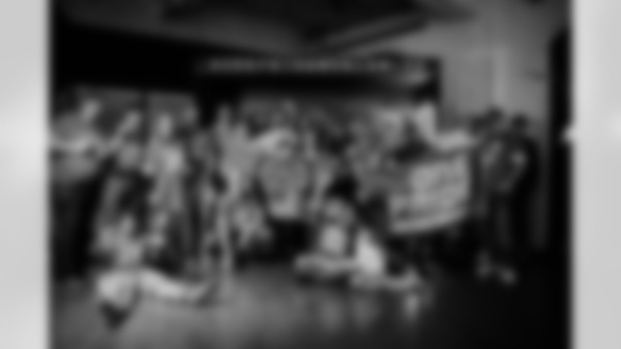 Fans attend a Thanksgiving game watch party on Thursday, Nov. 27, 2025 in Cologne, Germany. (Felix Lindenbeck/Detroit Lions via AP)