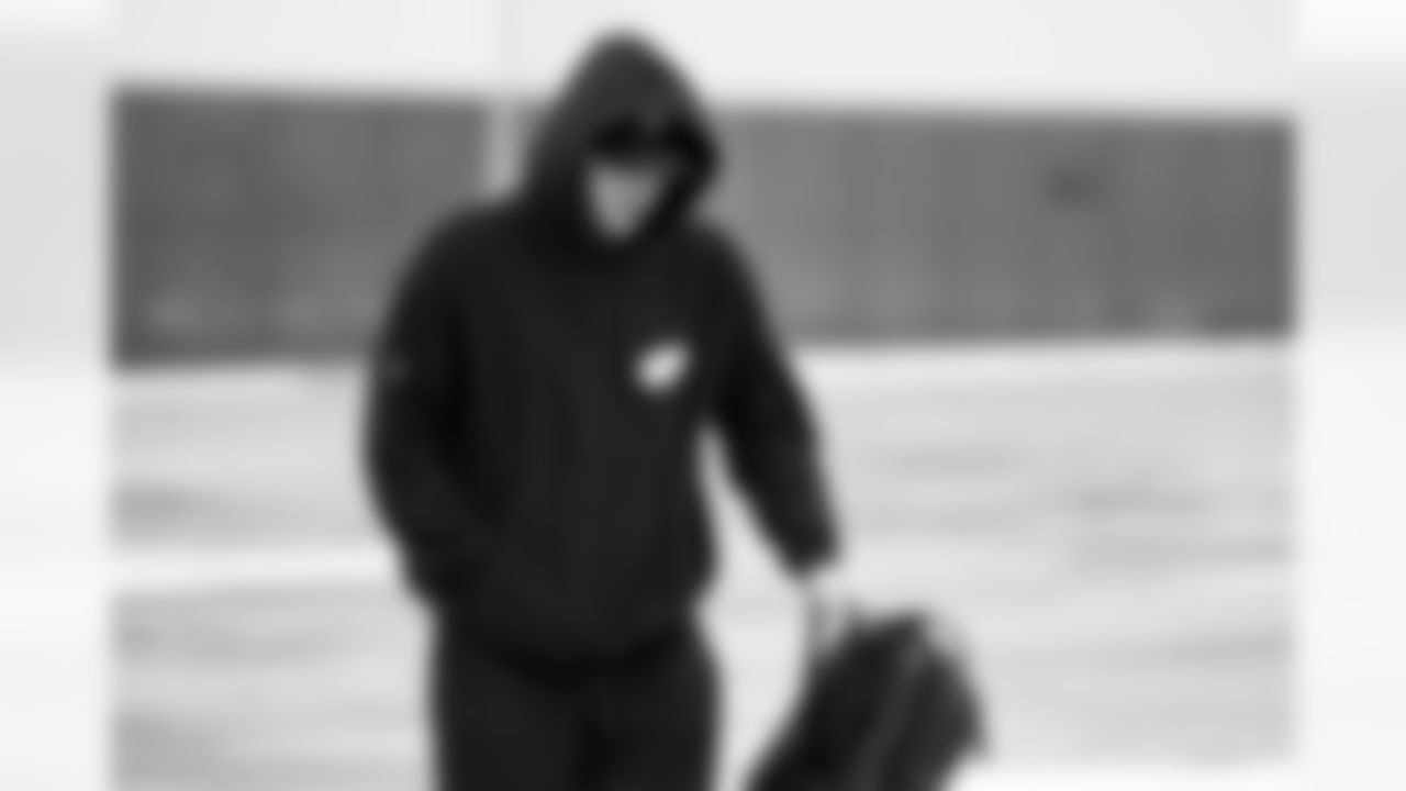 Detroit Lions quarterback Jared Goff (16) travels to Chicago on Jan. 3, 2026. (Jeff Nguyen/Detroit Lions via AP)