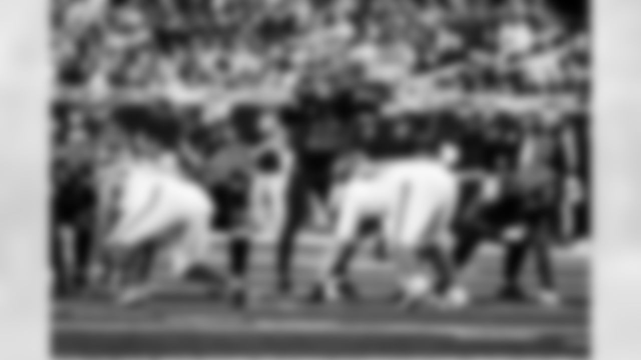Detroit Lions offensive lineman Tate Ratledge (69), Detroit Lions quarterback Jared Goff (16), and Detroit Lions guard Kayode Awosika (74) during an NFL football game against the New York Giants on Sunday, Nov. 23, 2025 in Detroit. (Jeff Nguyen/Detroit Lions via AP)