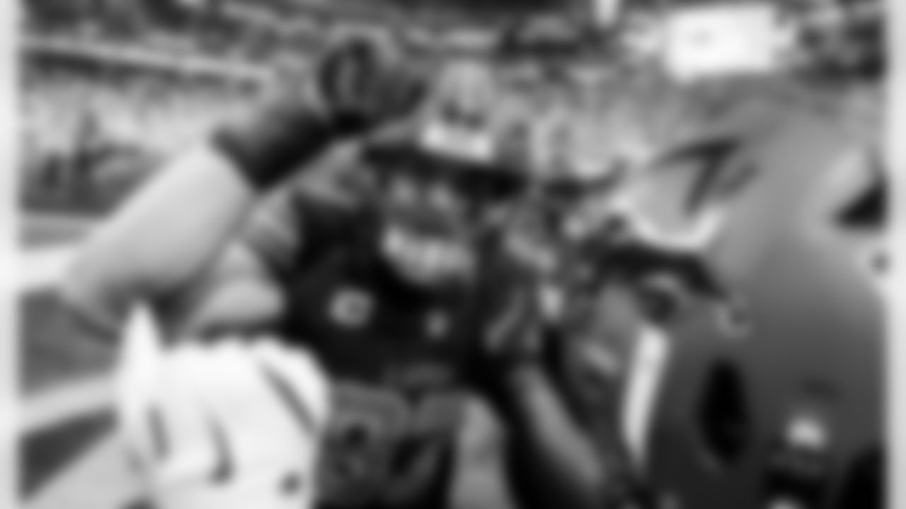 Detroit Lions edge rusher Aidan Hutchinson (97) before an NFL football game against the Minnesota Vikings on Thursday, Dec. 25, 2025 in Minneapolis. (Jeff Nguyen/Detroit Lions via AP)