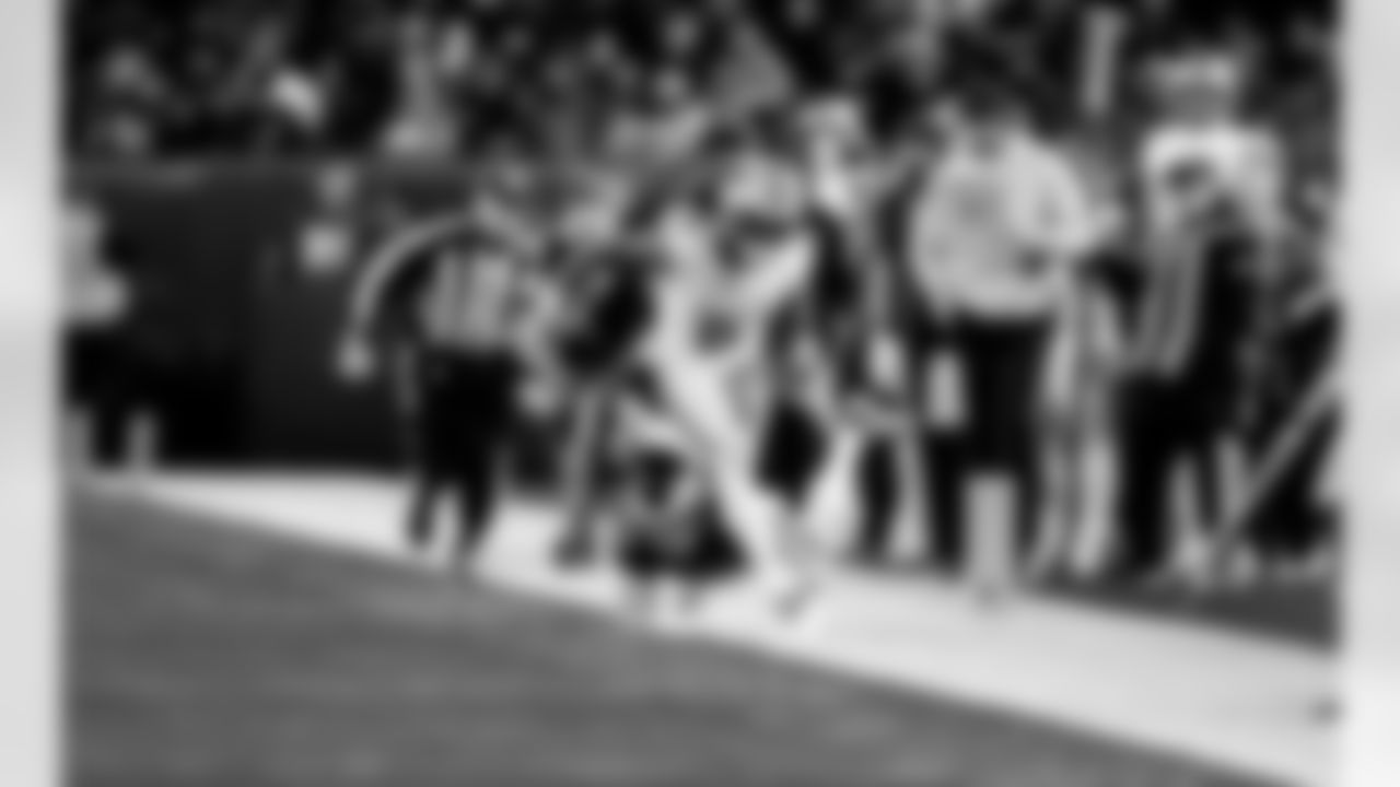 Detroit Lions running back Jahmyr Gibbs (0) during an NFL football game against the Philadelphia Eagles on Sunday, Nov. 16, 2025 in Philadelphia. (Jeff Nguyen/Detroit Lions via AP)