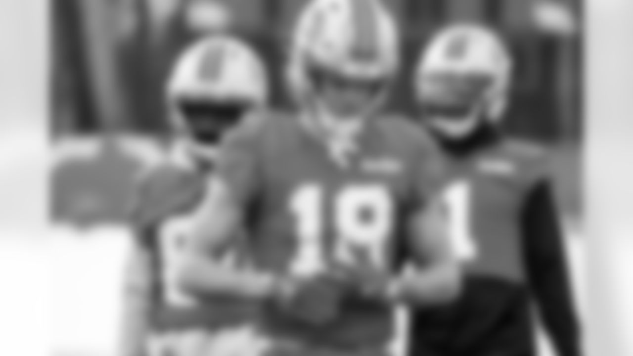 Detroit Lions wide receiver Isaac TeSlaa (18) during practice at the Meijer Performance Center on Jan. 2, 2026 in Allen Park, Mich. (Jeff Nguyen/Detroit Lions)