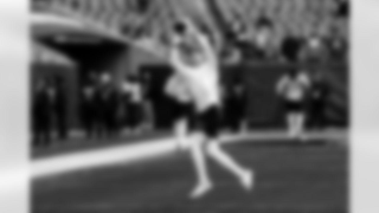 Detroit Lions wide receiver Isaac TeSlaa (18) before an NFL football game against the Chicago Bears on Sunday, Jan. 4, 2026 in Chicago. (Jeff Nguyen/Detroit Lions via AP)