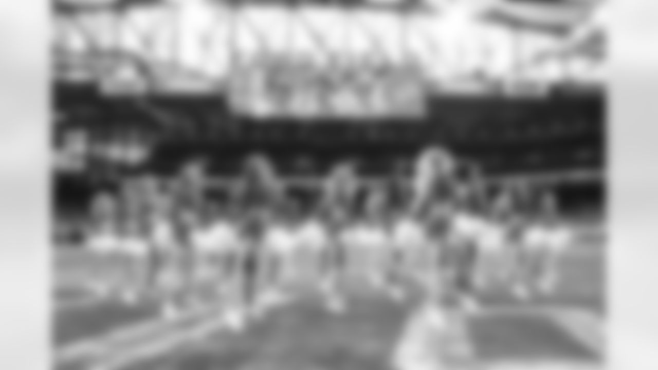Detroit Lions Cheerleaders perform during an NFL football game against the Miami Dolphins on Saturday, Aug. 16, 2025 in Detroit. (Mike Ferdinande/Detroit Lions)