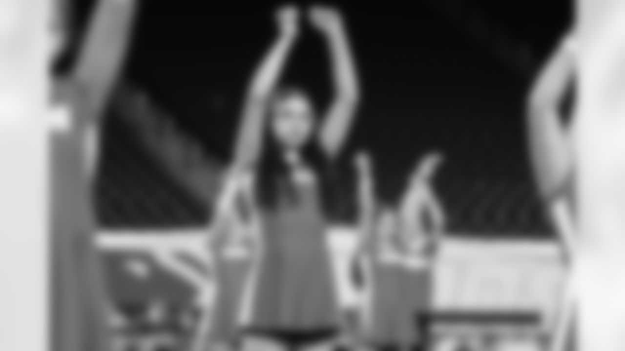 Participants during the junior cheer clinic at Ford Field on Dec. 7, 2025 in Detroit. (Mike Ferdinande/Detroit Lions)