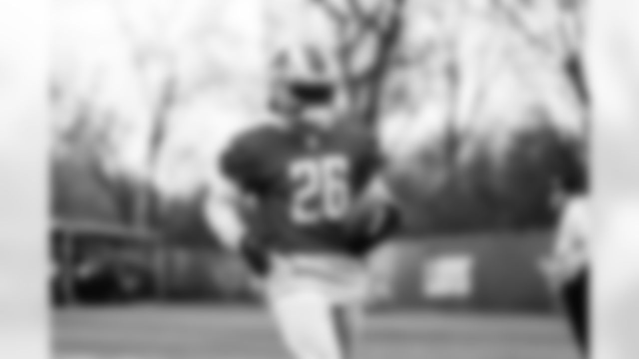 Detroit Lions running back Jahmyr Gibbs (26) during practice at the Lions training facility in Allen Park, MI on December 8, 2023. (Jeff Nguyen/Detroit Lions)