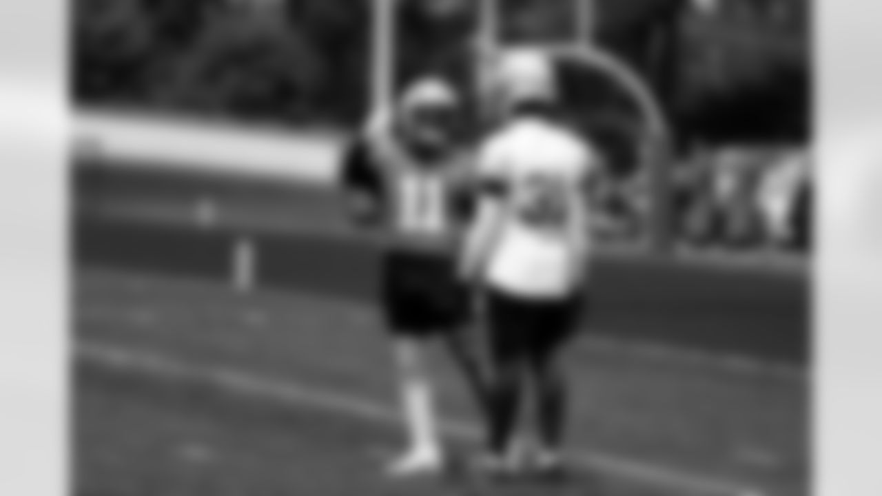 Detroit Lions wide receiver Kalif Raymond (11) and Detroit Lions safety Kerby Joseph (31) during OTAs at the Meijer Performance Center on May 30, 2025 in Allen Park, Mich. (Jeff Nguyen/Detroit Lions)