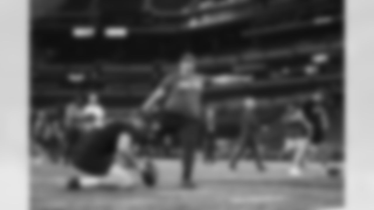 Missouri kicker Harrison Mevis participates in a drill during the 2024 NFL Scouting Combine on Sunday, March 3, 2024 in Indianapolis, Indiana.