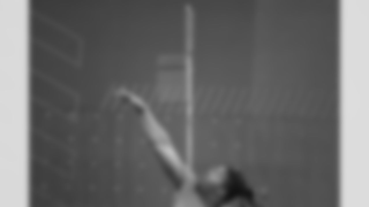 Michigan defensive lineman Kris Jenkins participates in the vertical jump during the 2024 NFL Scouting Combine on Thursday, February 29, 2024 in Indianapolis, Indiana.