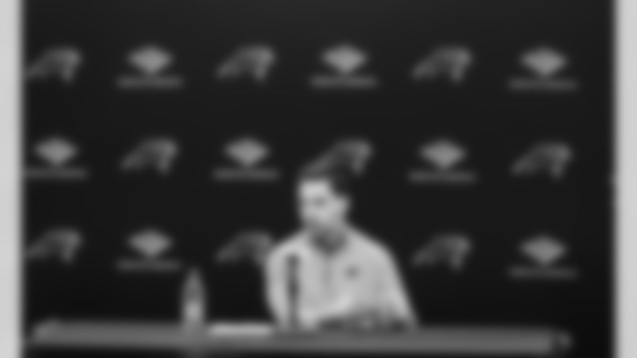 The Carolina Panthers hold a press conference on Tuesday, Jan. 13, 2026 at Bank Of America Stadium, in Charlotte, NC.