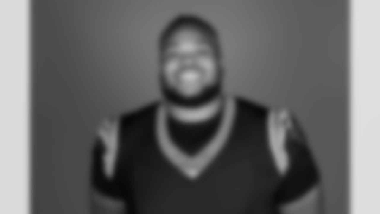 This is a 2025 photo of Robert Hunt of the Carolina Panthers NFL football team. This image reflects the Carolina Panthers active roster as of Friday, June 13, 2025 when this image was taken. (AP Photo)