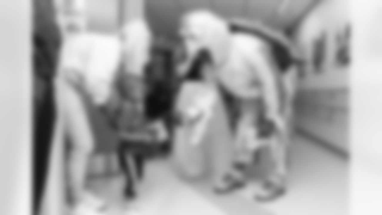 The Carolina Panthers visit Levine Children's Hospital on Tuesday, Oct. 28, 2025 in Charlotte, NC.