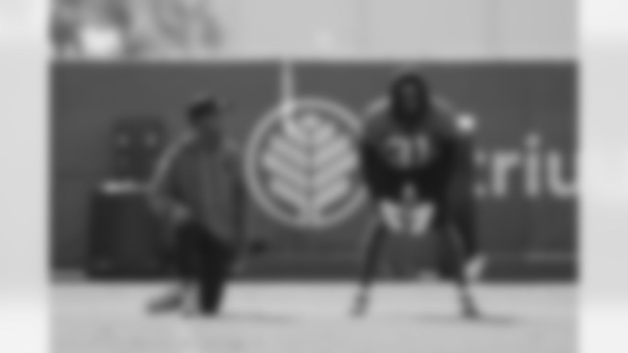 The Carolina Panthers hold practice on Nov. 13, 2025 at Bank of America Stadium in Charlotte, NC.