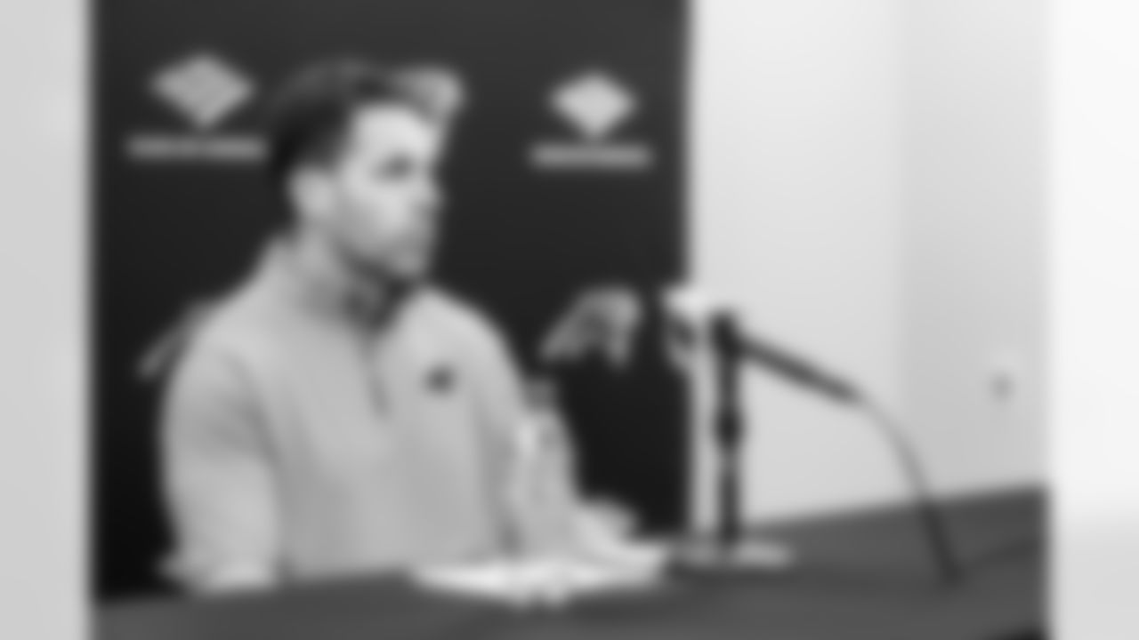 The Carolina Panthers hold a press conference on Tuesday, Jan. 13, 2026 at Bank Of America Stadium, in Charlotte, NC.