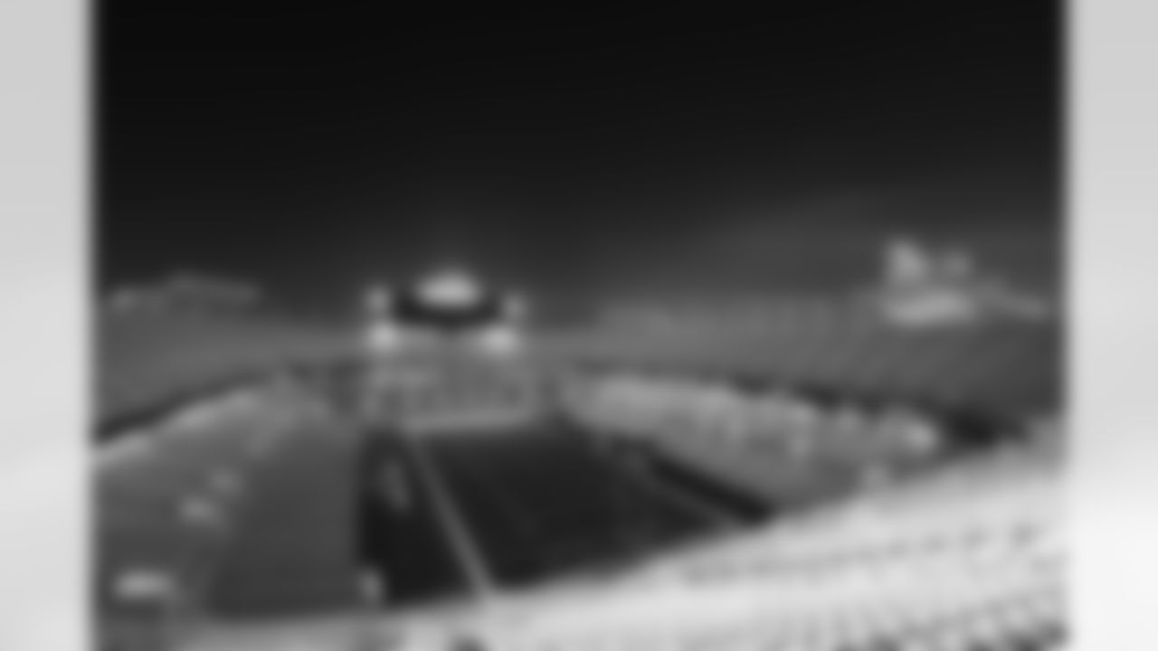 The Northern Lights are seen above Bank of America Stadium on Tuesday, Nov. 11, 2025  in Charlotte, NC.