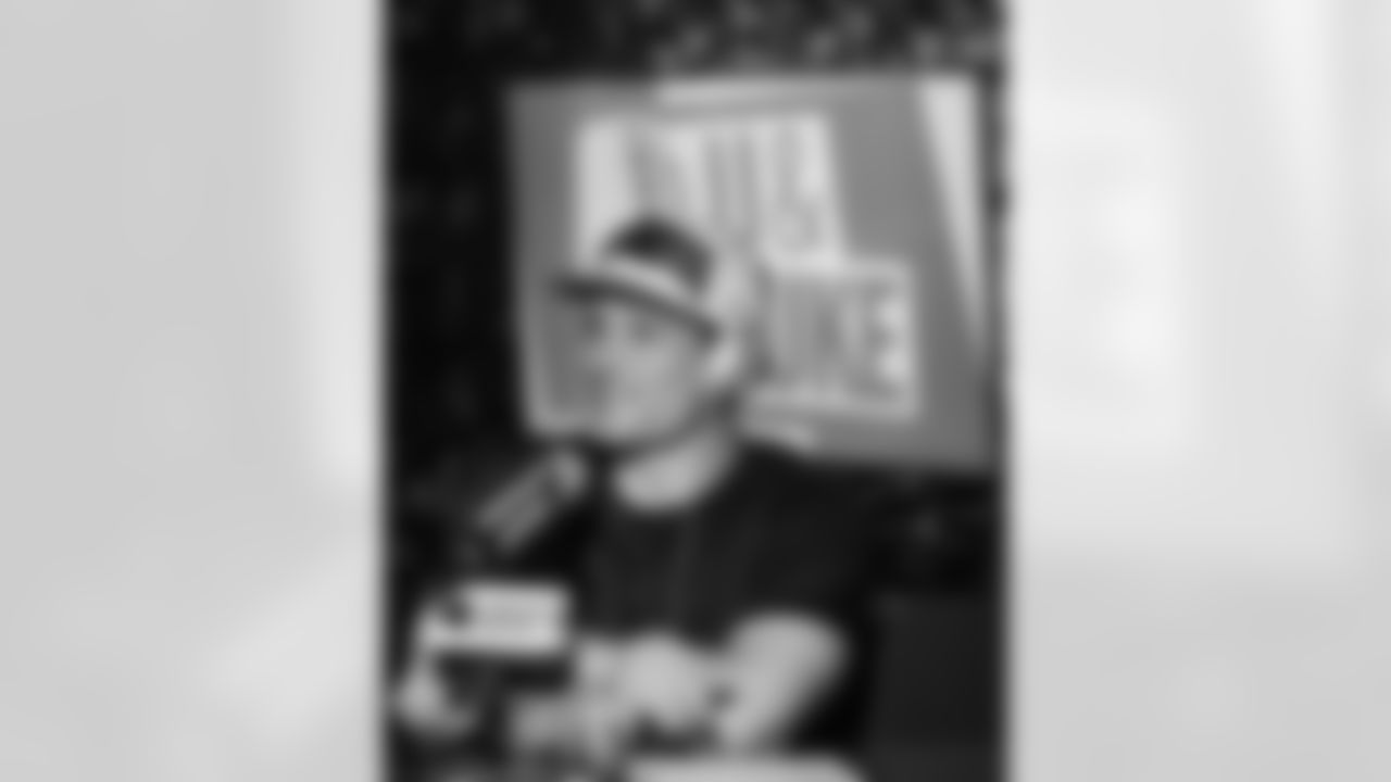 Panthers long snapper JJ Jansen and Hall of Fame Linebacker Luke Kuechly debut their new podcast on Monday, Feb. 23, 2026 at Bank of America Stadium. in Charlotte, NC.