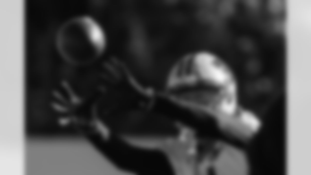 The Carolina Panthers hold practice on Nov. 12, 2025 at Bank of America Stadium in Charlotte, NC.