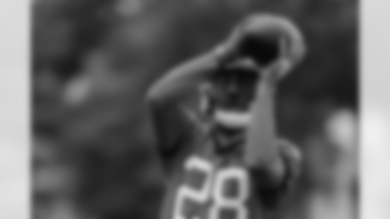 The Carolina Panthers hold camp Tuesday, Aug. 12, 2025 at Bank of America Stadium in Charlotte, NC.