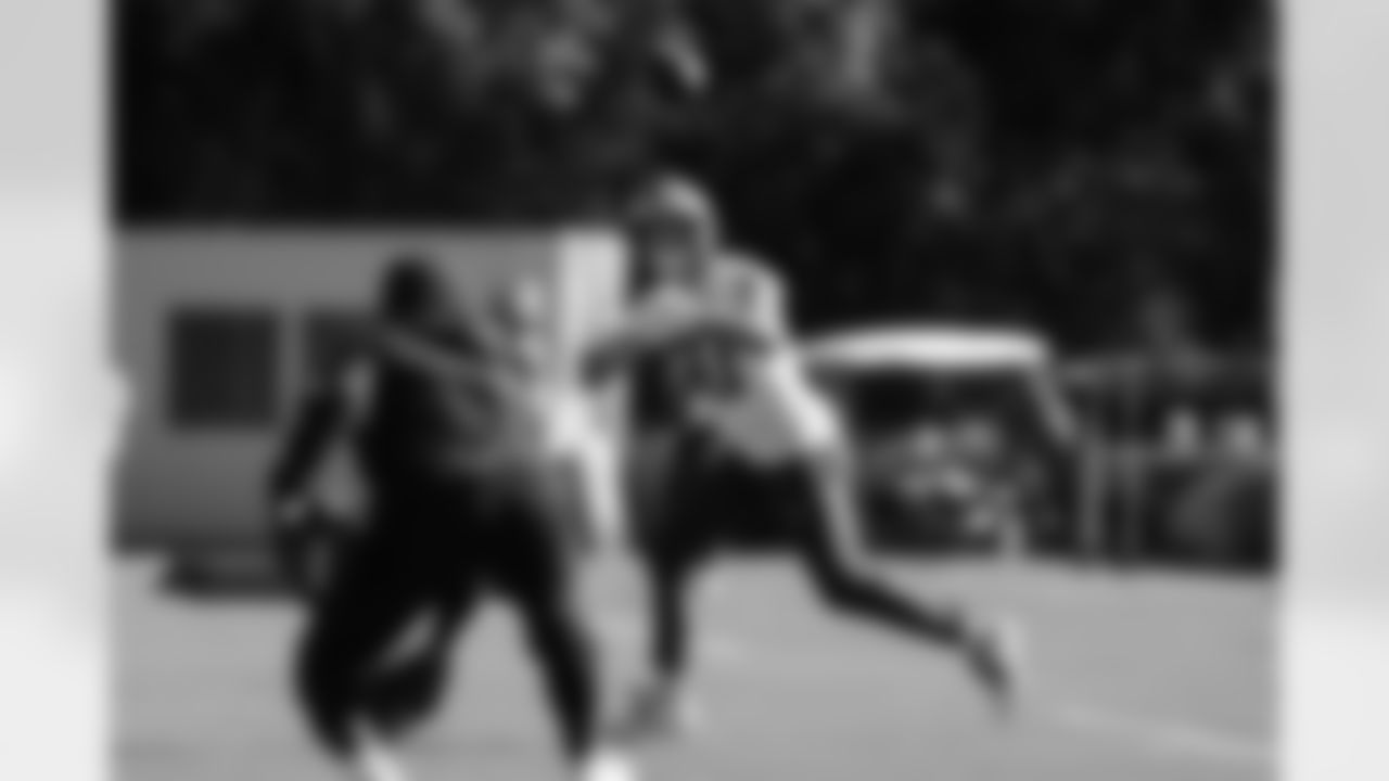 The Carolina Panthers hold practice on Nov. 12, 2025 at Bank of America Stadium in Charlotte, NC.