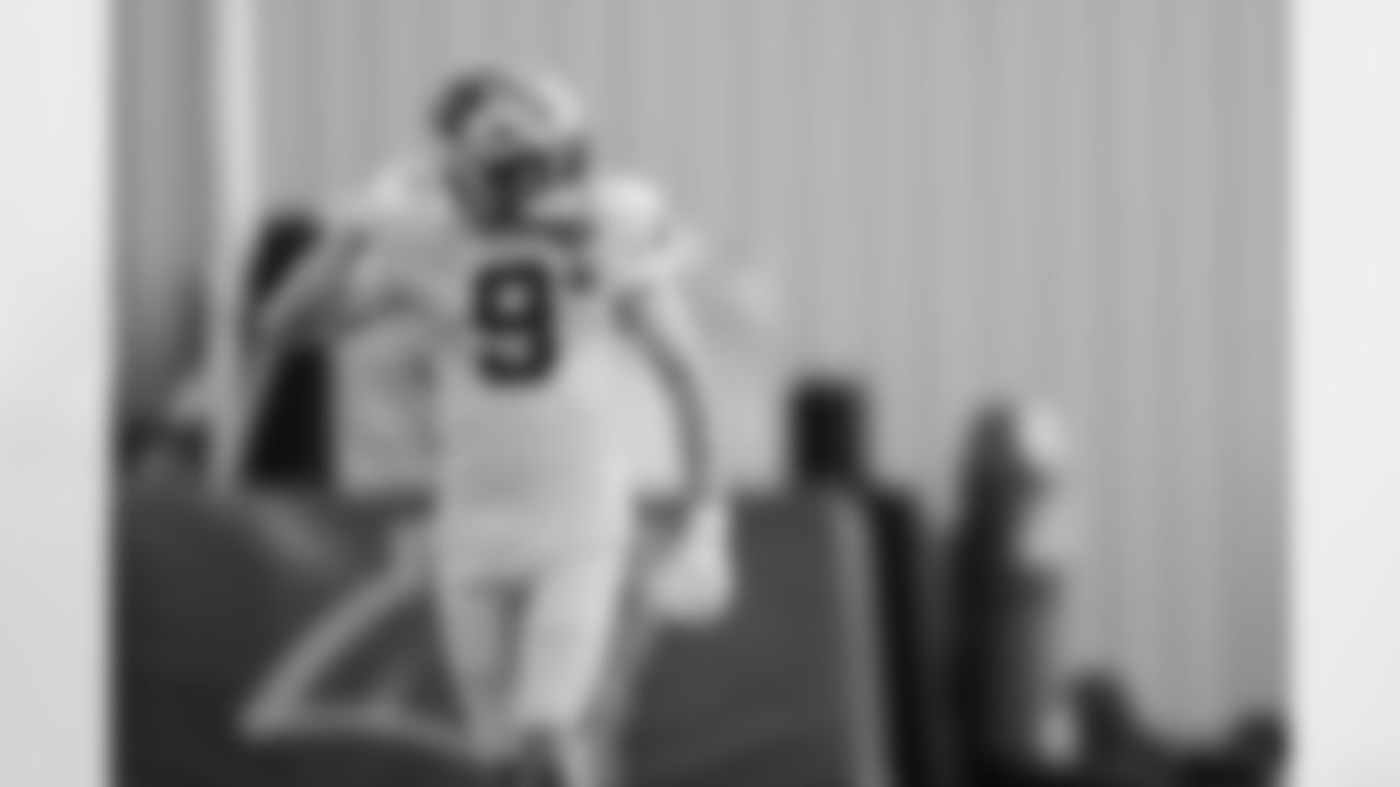 The Carolina Panthers hold practice on Thursday, Oct. 30, 2025 in Charlotte, NC at Bank of America Stadium. (Photo by Cassie Baker//Carolina Panthers)