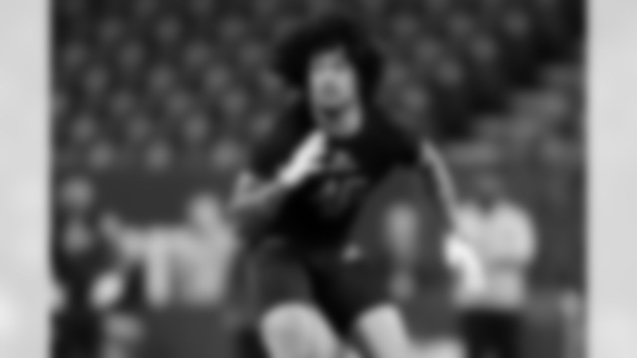 Ohio State defensive back Lathan Ransom participates in a drill during the 2025 NFL Scouting Combine on Friday, February 28, 2025 in Indianapolis, Indiana. (Brooke Sutton/NFL)