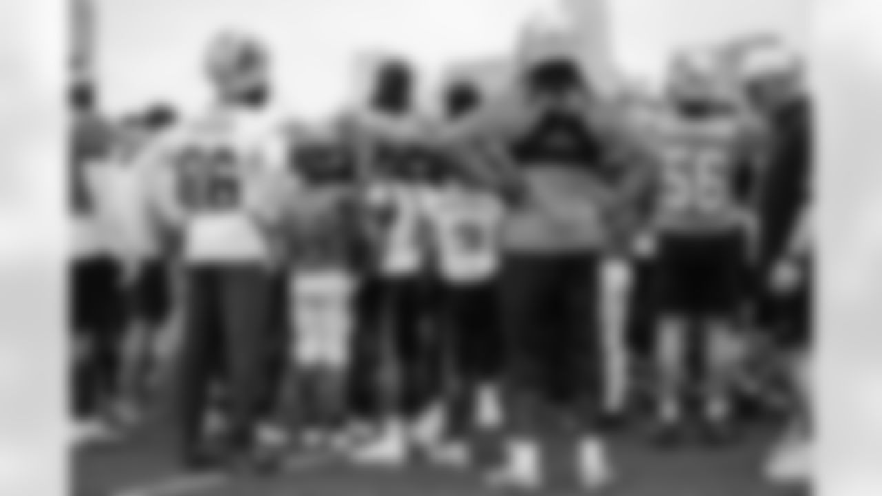 The Carolina Panthers hold camp Tuesday, Aug. 12, 2025 at Bank of America Stadium in Charlotte, NC.