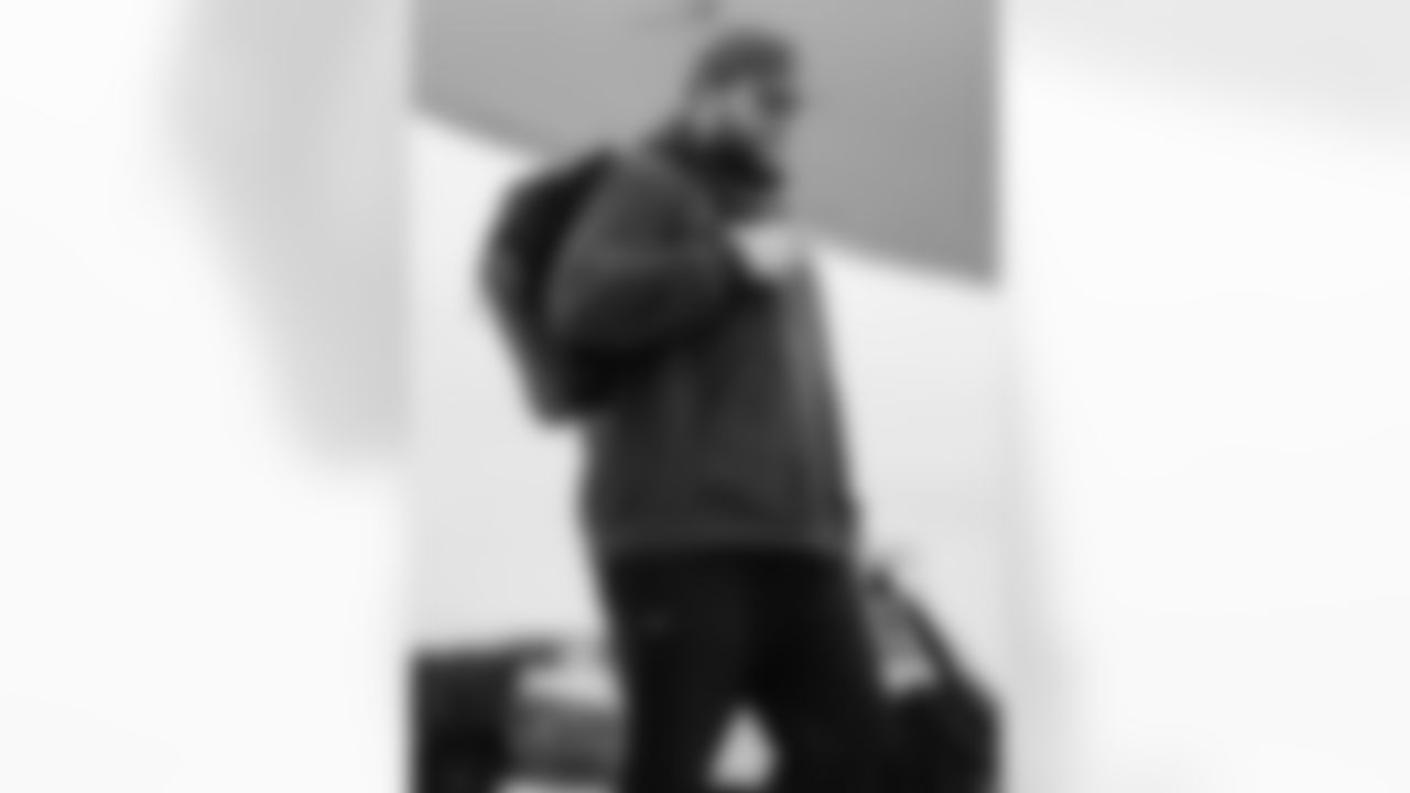 The Carolina Panthers departure to face the Atlanta Falcons on Saturday, Nov. 15, 2025 in Charlotte, NC.