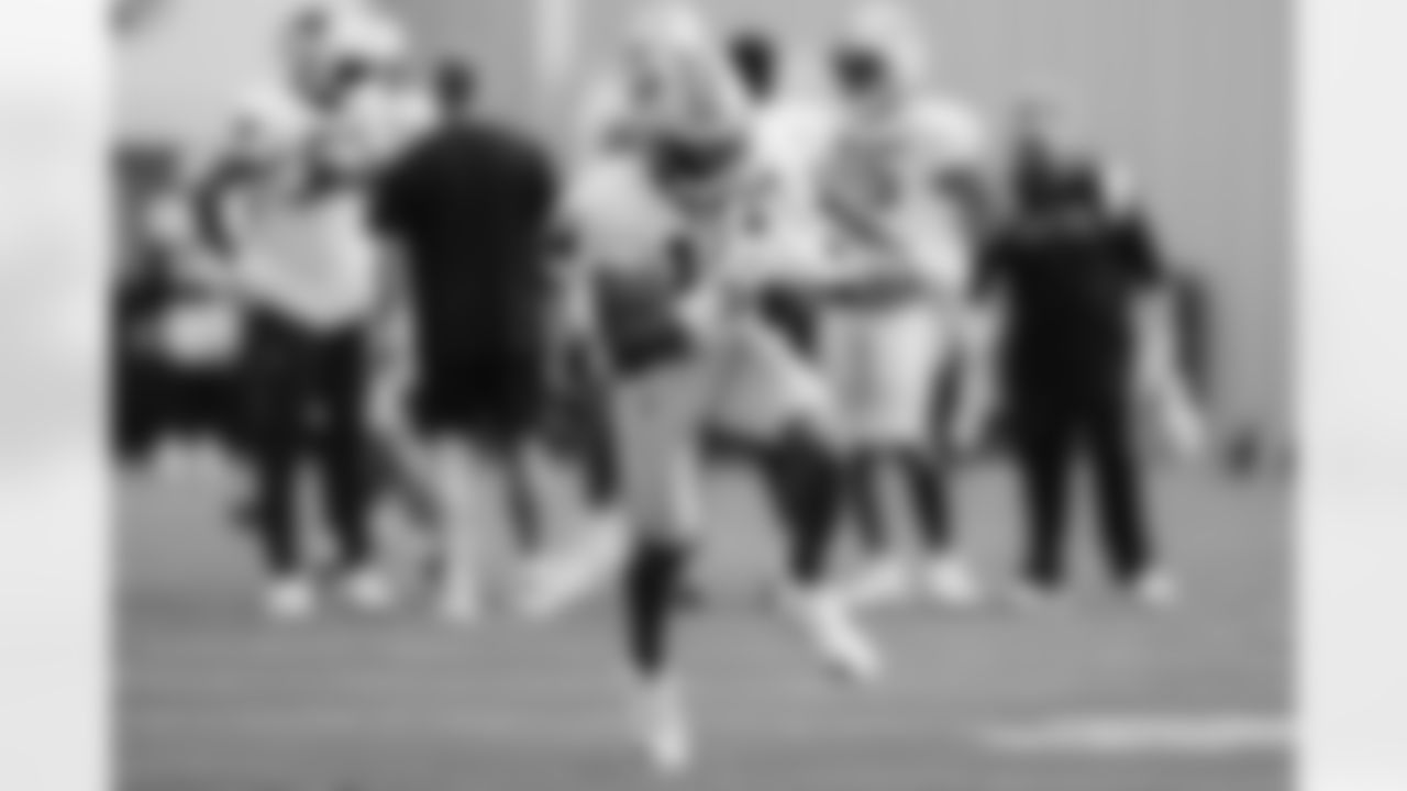 The Carolina Panthers hold practice on Thursday, Oct. 30, 2025 in Charlotte, NC at Bank of America Stadium. (Photo by Cassie Baker//Carolina Panthers)