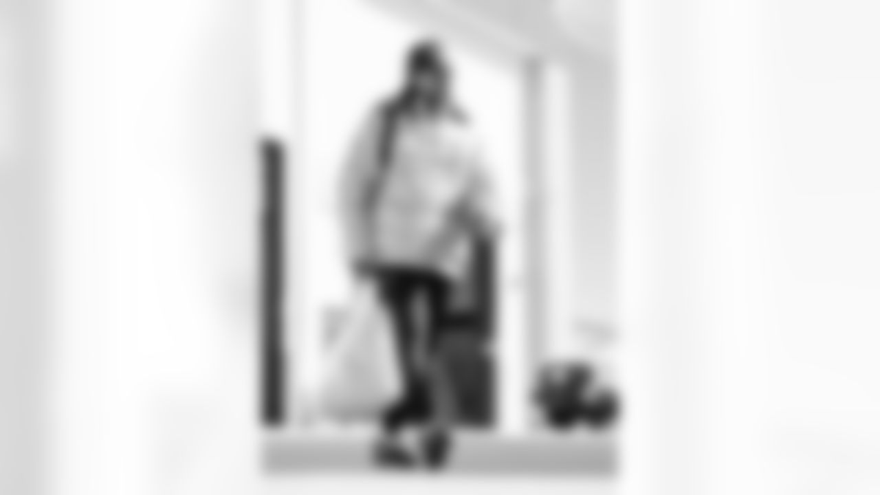 The Carolina Panthers departure to play the Green Bay Packers Saturday, Nov. 1, 2025 in Charlotte, NC.