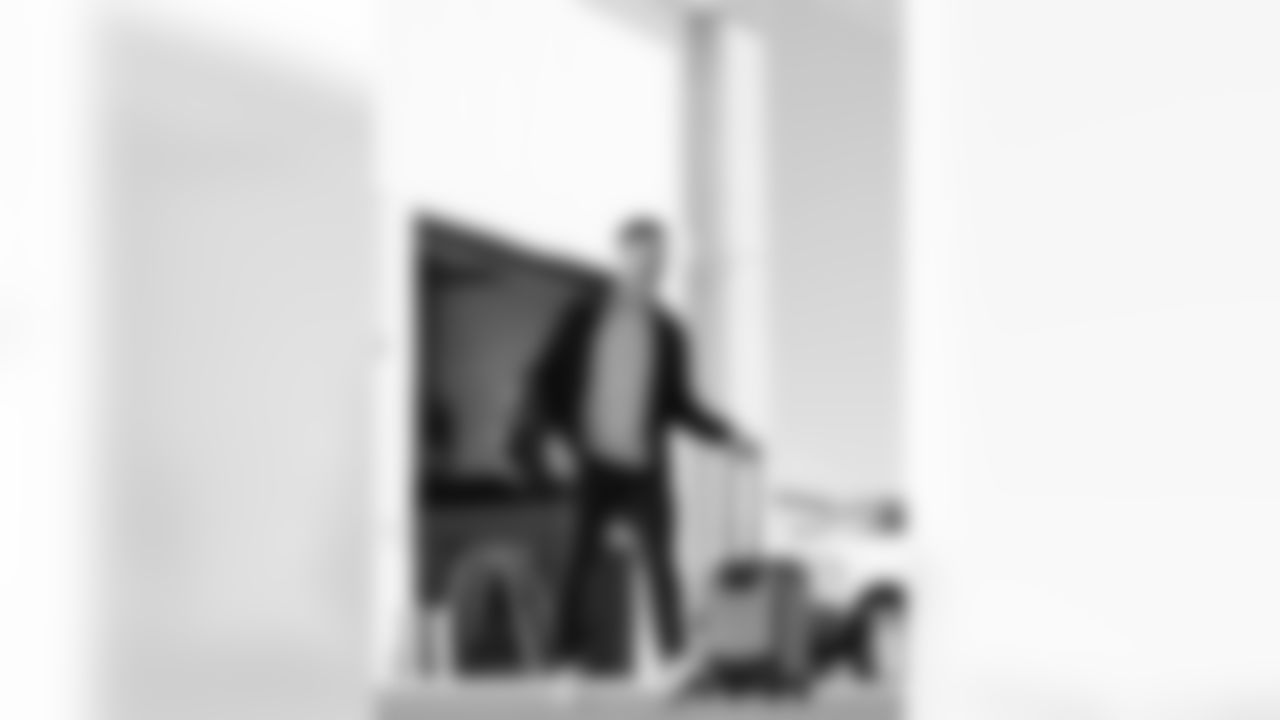 The Carolina Panthers departure to play the Green Bay Packers Saturday, Nov. 1, 2025 in Charlotte, NC.