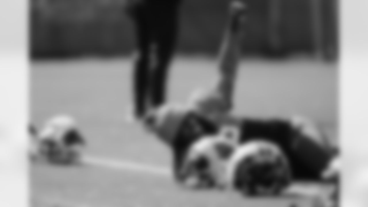 The Carolina Panthers hold practice on Thursday, Oct. 30, 2025 in Charlotte, NC at Bank of America Stadium. (Photo by Cassie Baker//Carolina Panthers)