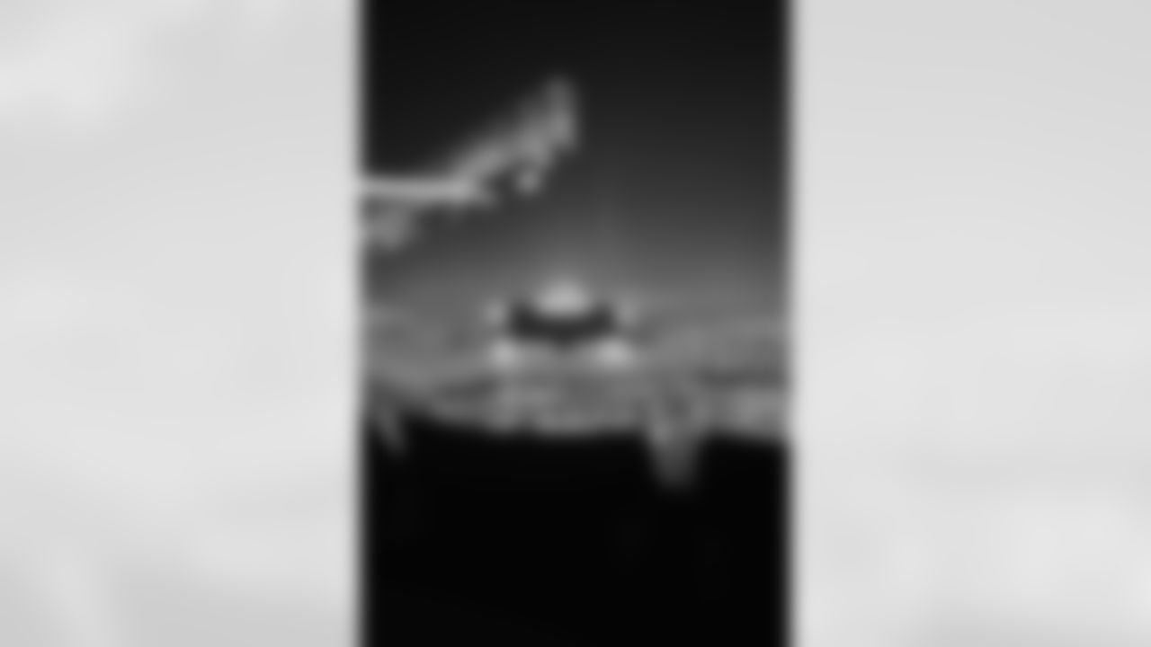 The Northern Lights are seen above Bank of America Stadium on Tuesday, Nov. 11, 2025  in Charlotte, NC.