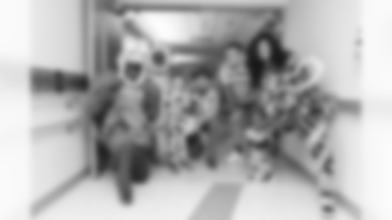 The Carolina Panthers visit Levine Children's Hospital on Tuesday, Oct. 28, 2025 in Charlotte, NC.