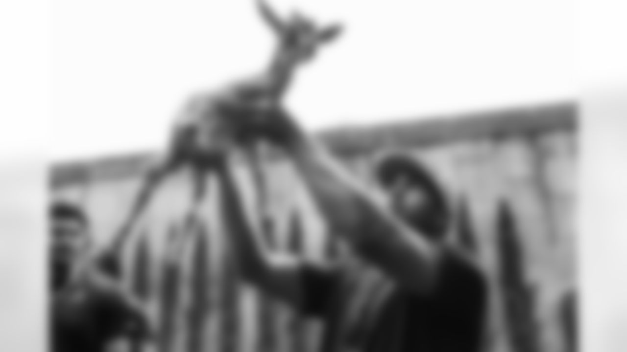 The Carolina Panthers take part in Goat Yoga on Monday, May. 19, 2025 in Charlotte, NC.
