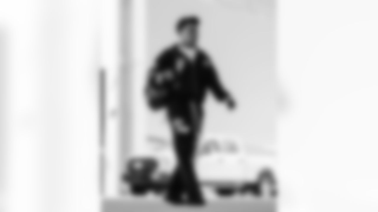 The Carolina Panthers departure to play the Green Bay Packers Saturday, Nov. 1, 2025 in Charlotte, NC.