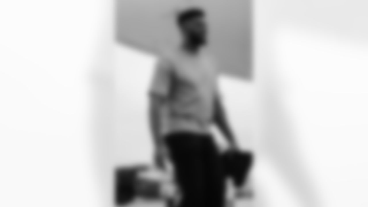 The Carolina Panthers departure to face the Atlanta Falcons on Saturday, Nov. 15, 2025 in Charlotte, NC.