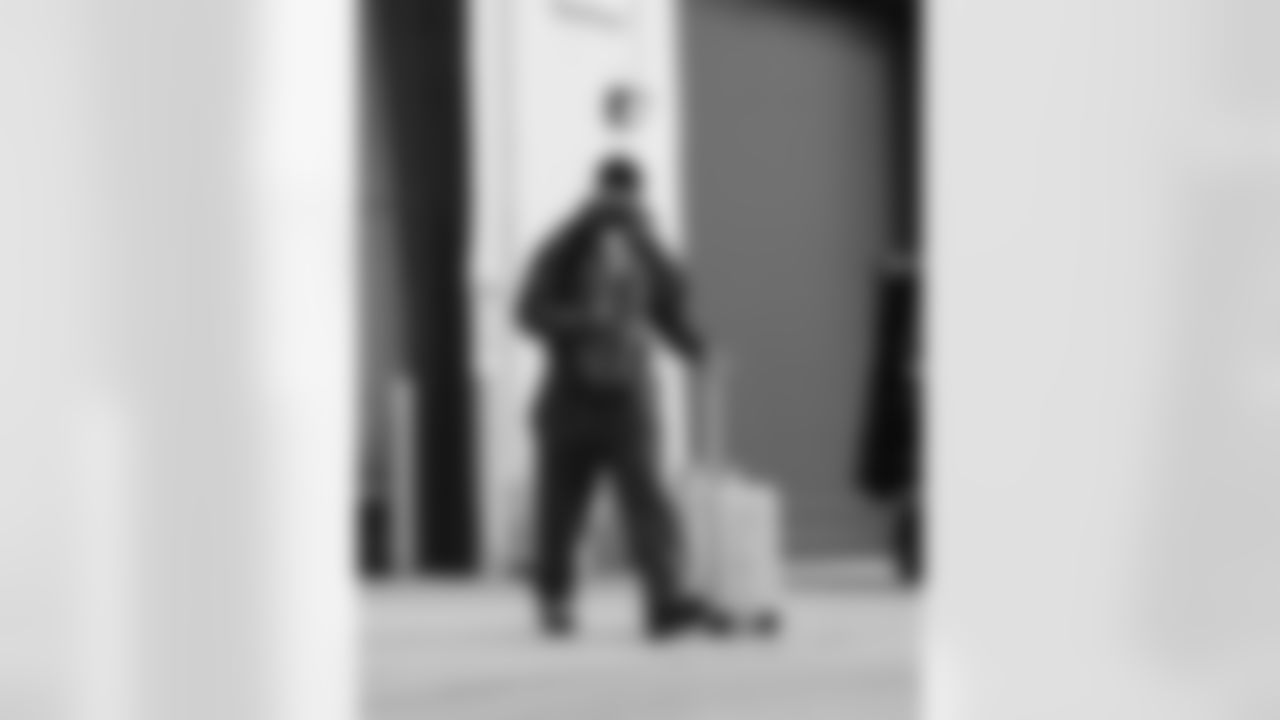 The Carolina Panthers departure to face the Atlanta Falcons on Saturday, Nov. 15, 2025 in Charlotte, NC.