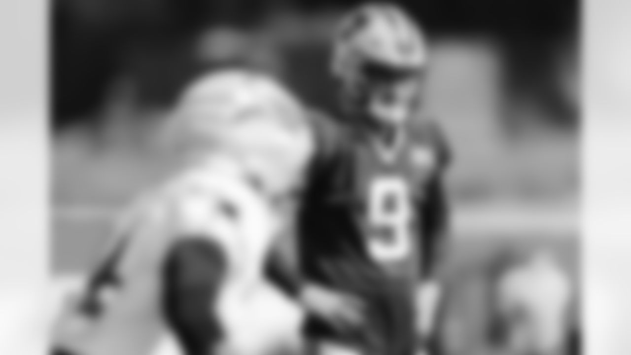 The Carolina Panthers hold practice on Thursday, Oct. 30, 2025 in Charlotte, NC at Bank of America Stadium. (Photo by Cassie Baker//Carolina Panthers)