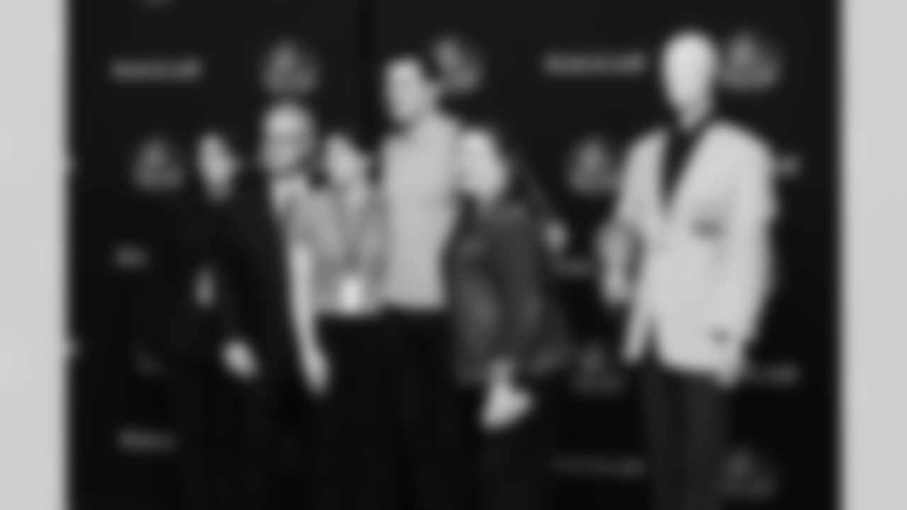 Luke Kuechly is Sized for instrument in the Pro Football Hall Of Fame on Saturday, Feb. 7, 2026 in San Francisco, CA.