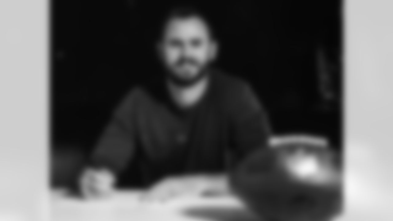 Hunter Renfrow signs with the CAROLina Panthers on Monday, Apr. 28, 2025 at Bank of America Stadium, in Charlotte, NC.