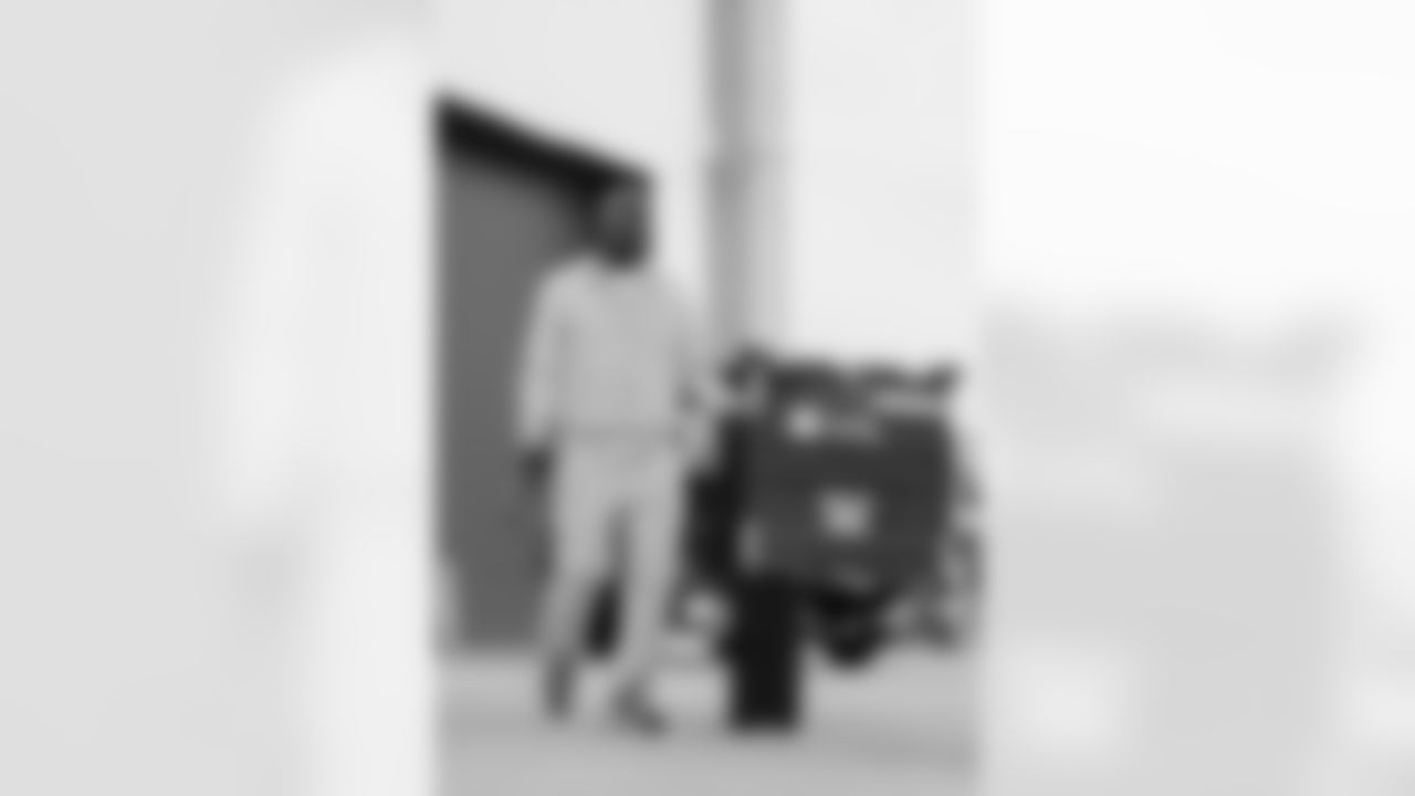 The Carolina Panthers departure to face the Atlanta Falcons on Saturday, Nov. 15, 2025 in Charlotte, NC.