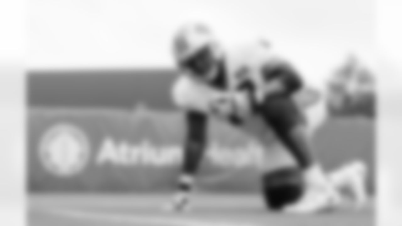 The Carolina Panthers hold camp Monday, Aug. 11, 2025 at Bank of America Stadium in Charlotte, NC.