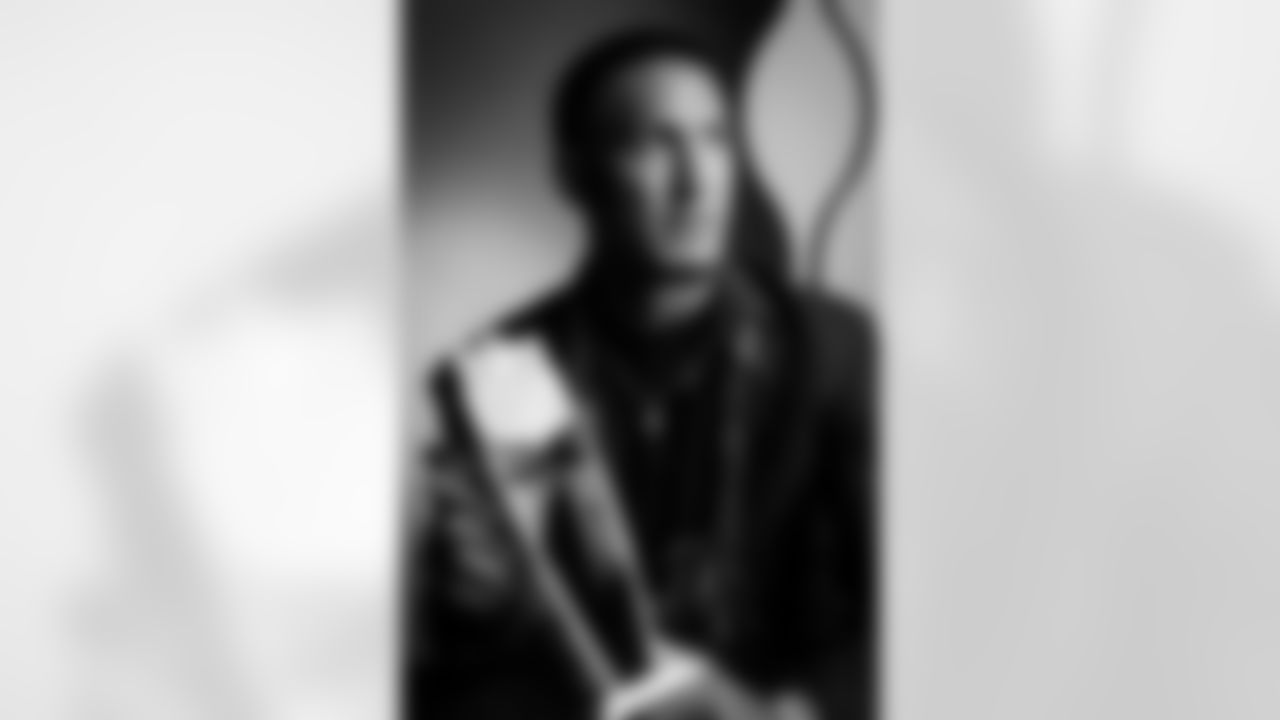 AP Offensive Rookie of the Year Carolina Panthers wide receiver Tetairoa McMillan (4) poses for a portrait during the NFL Honors awards show on Thursday, February 5, 2026 in San Francisco. (Todd Rosenberg/NFL)