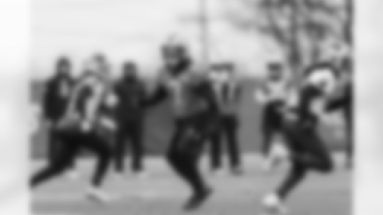 The Carolina Panthers hold practice on Monday, Dec. 08, 2025 at Bank Of America Stadium in Charlotte, NC.